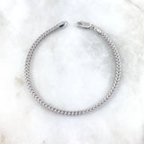 Pulso Franco 4.25gr / 20cm / 3mm Oro Blanco +4 ©