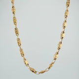 Cadena Rustica Barril Cuadrado 13.4gr / 60.7cm / 4.36mm Oro Amarillo 18K $