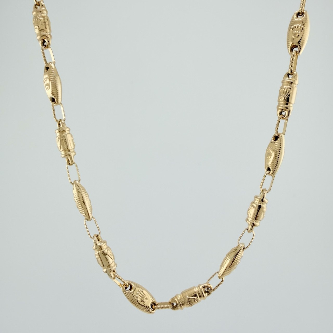 Cadena Rustica Eslabon Corona 12.95gr / 62cm / 3.82mm Oro Amarillo 18K $