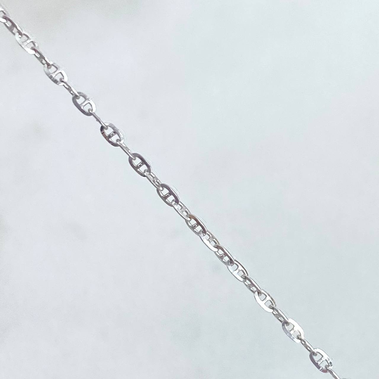 Cadena Escalera 1.25gr / 40cm / 2mm Oro Blanco +3 18K ©