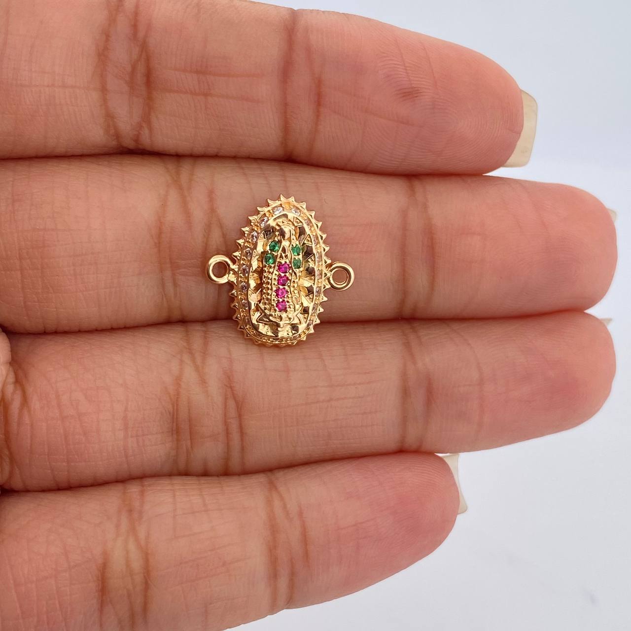 Herraje Virgen De Guadalupe 1.4gr / 1.5cm-Oro Amarillo 18K $