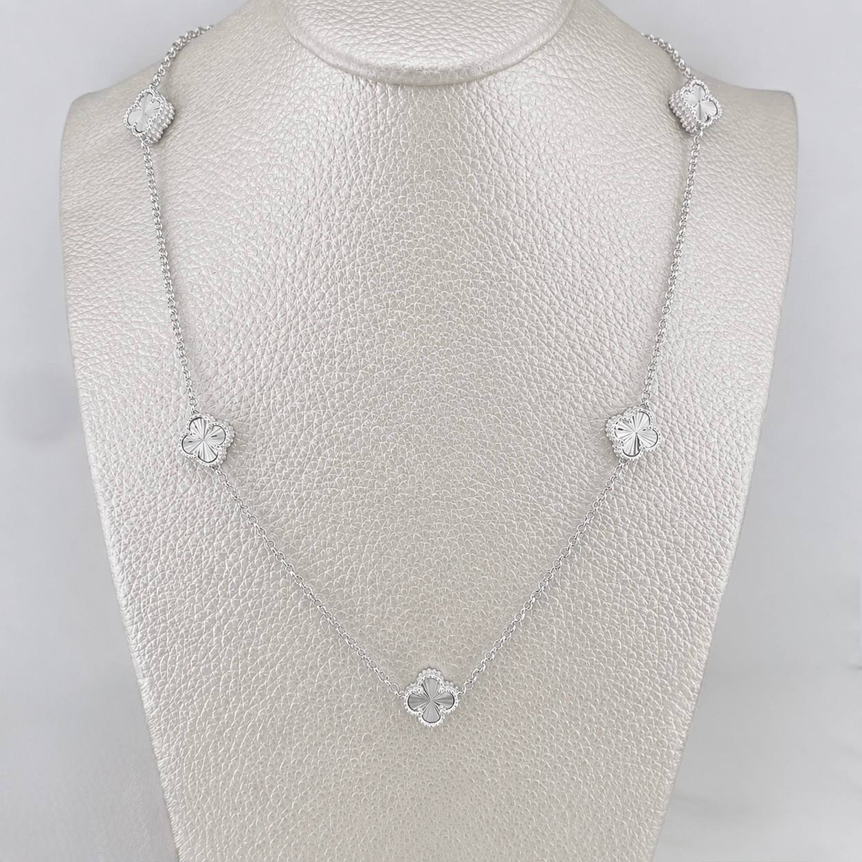 Cadena Aro Seguido Trebol  9.6g / 55cm / 1.5mm Plata 925
