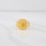 Anillo Corona 3.45g / T10 1/4 Oro Amarillo 18K