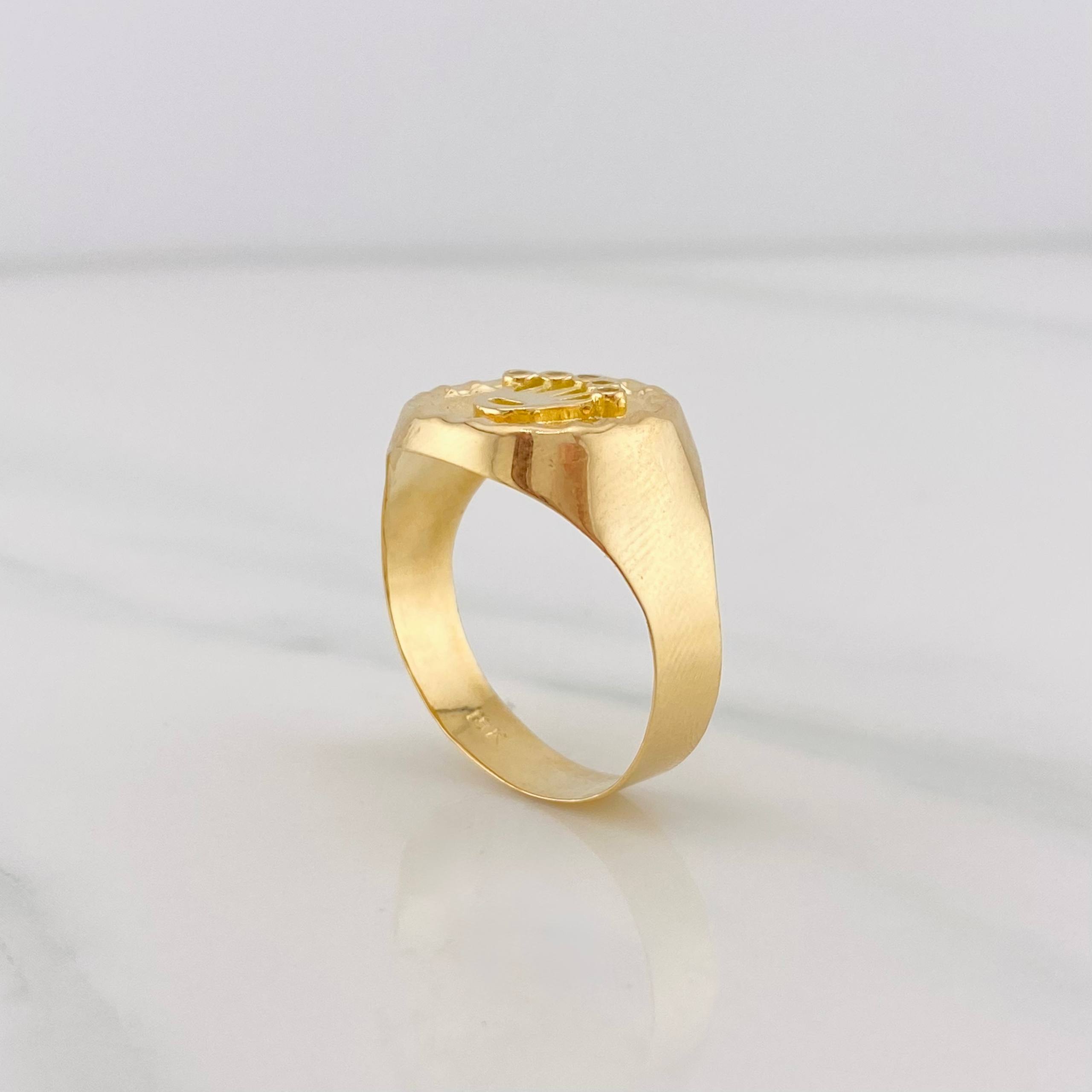 Anillo Corona 3.45g / T10 1/4 Oro Amarillo 18K