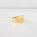 Anillo Virgen Guadalupe 3.4g / T10 Dos Oros Amarillo Blanco 18K