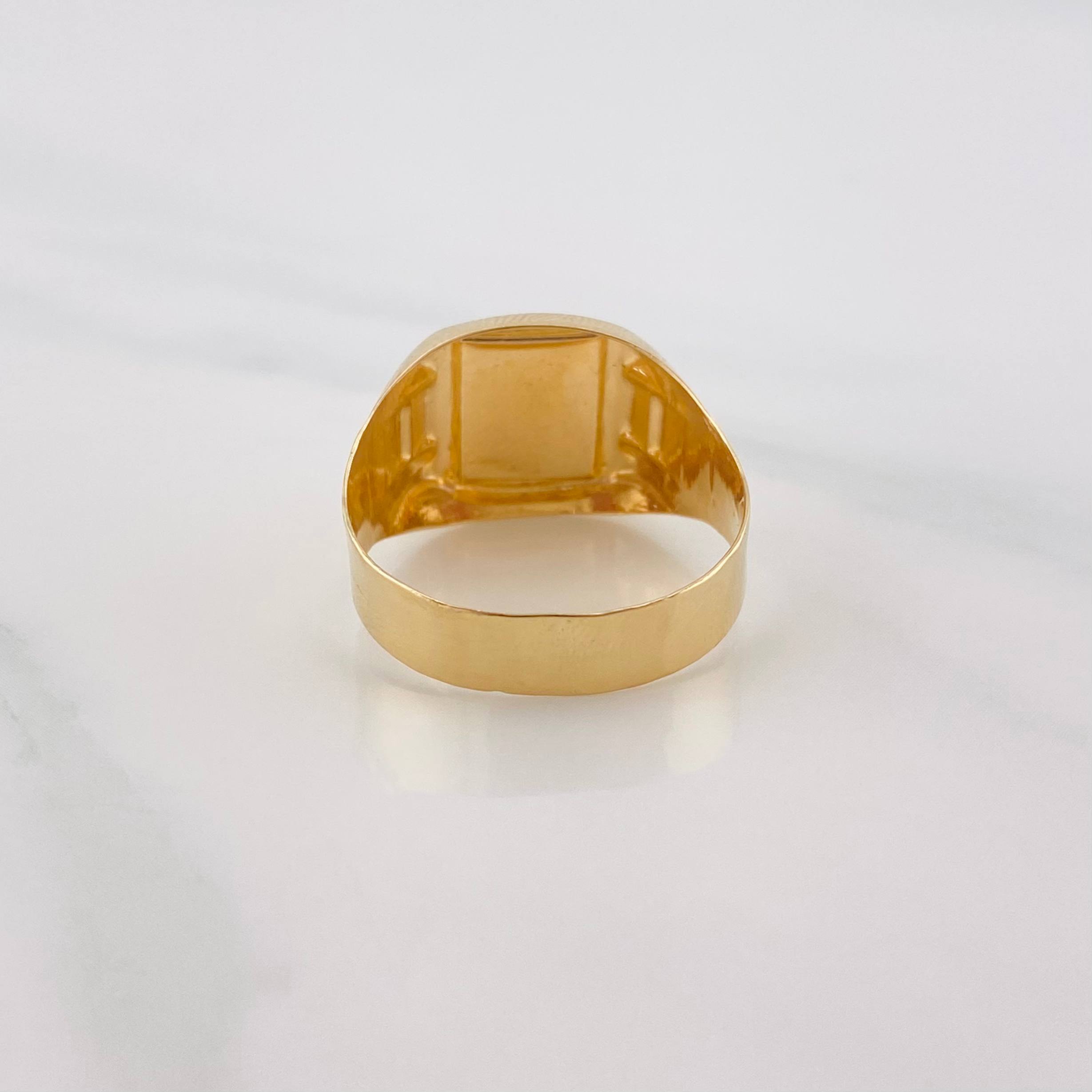 Anillo Virgen Guadalupe 3.4g / T10 Dos Oros Amarillo Blanco 18K