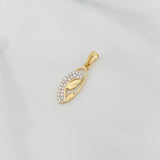 Dije Virgen 0.95g / 2.5cm Dos Oros Amarillo Blanco 18K