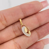 Dije Virgen 0.95g / 2.5cm Dos Oros Amarillo Blanco 18K