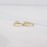Candongas Cruz 0.6g / 2cm Oro Amarillo 18K