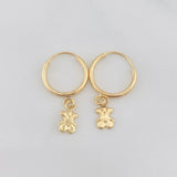 Candongas Oso Ts 0.6g / 2cm Oro Amarillo 18K