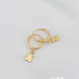 Candongas Oso Ts 0.6g / 2cm Oro Amarillo 18K