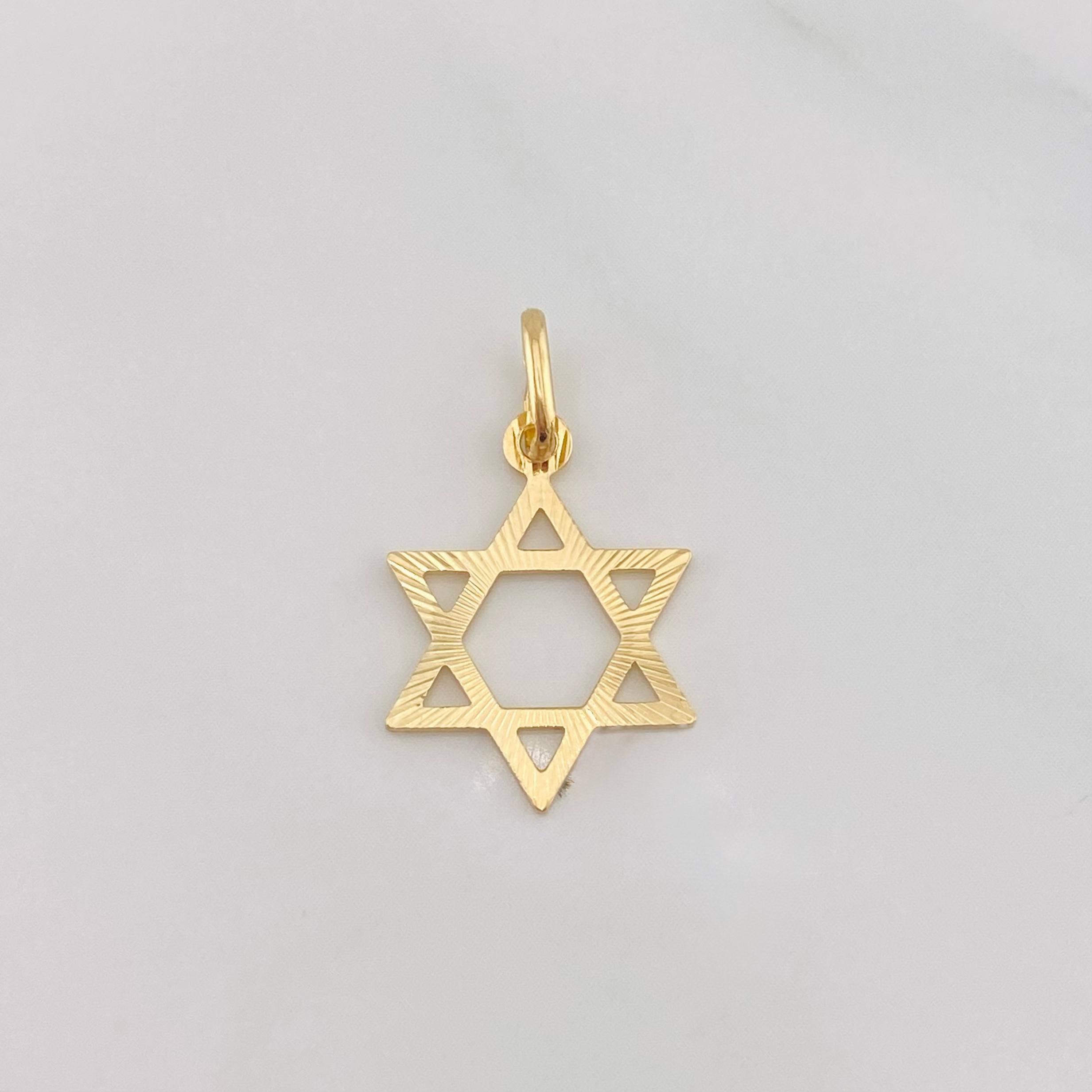 Dije Estrella David 0.7g / 2.5cm Oro Amarillo 18K