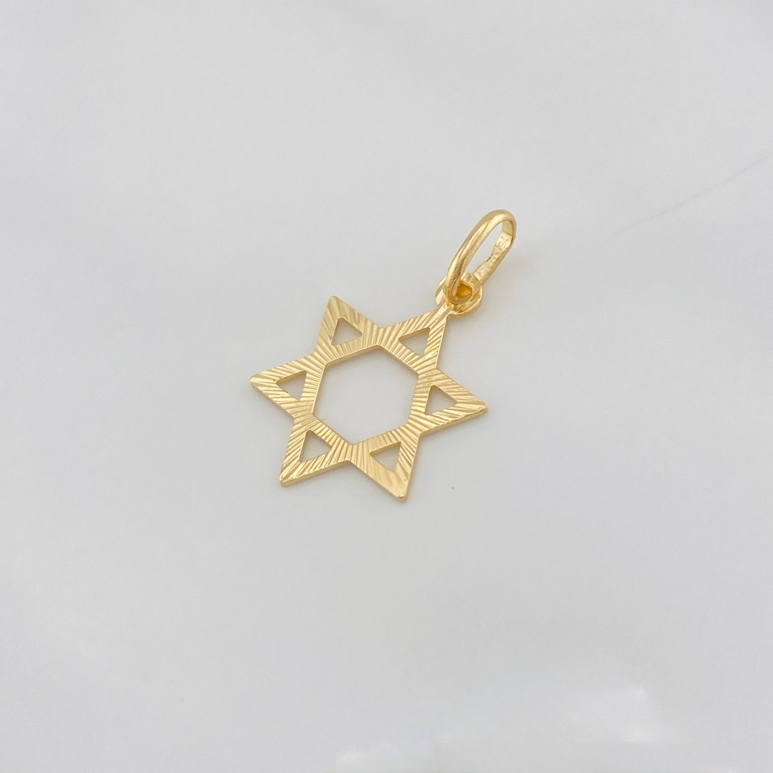 Dije Estrella David 0.7g / 2.5cm Oro Amarillo 18K