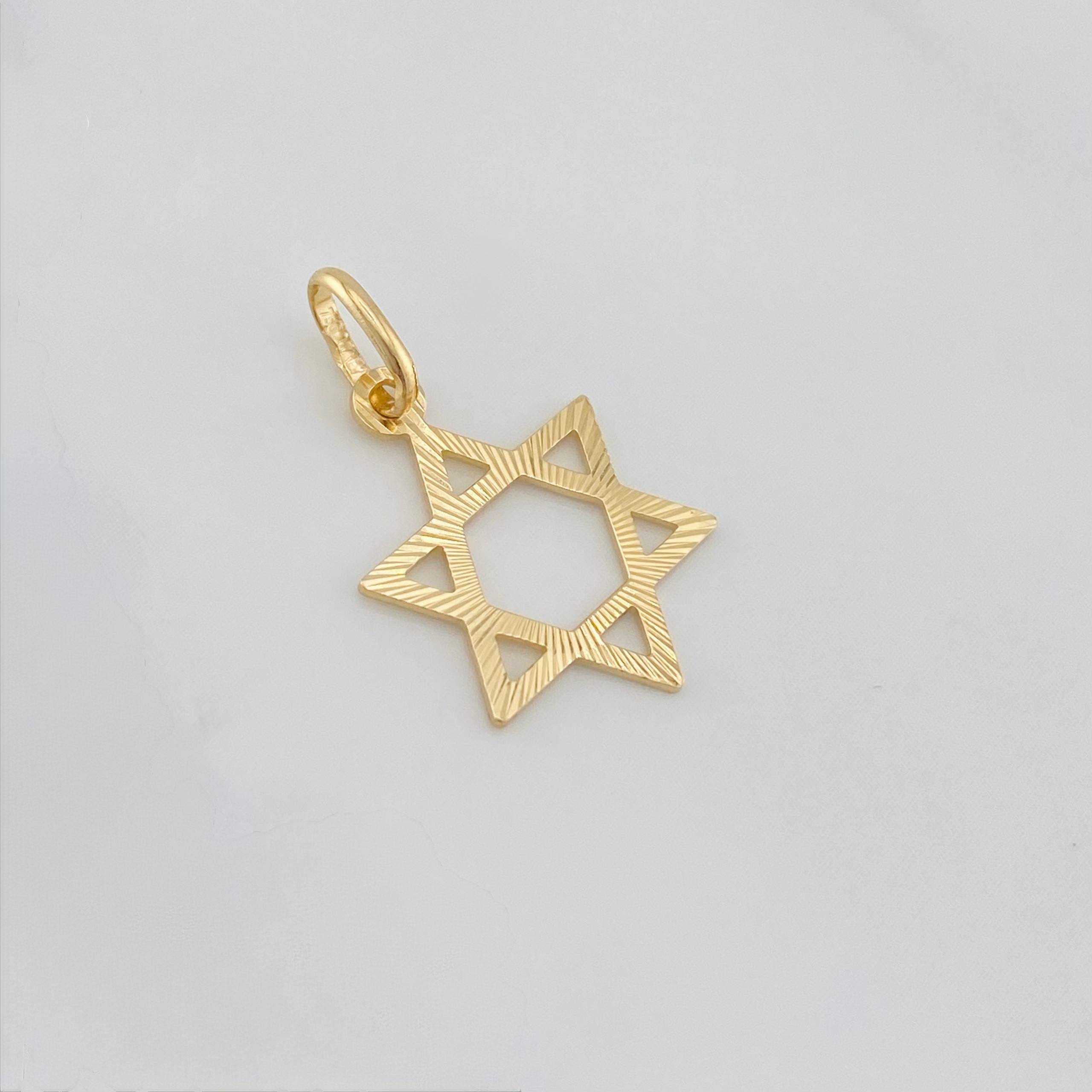 Dije Estrella David 0.7g / 2.5cm Oro Amarillo 18K