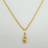 Set Cadena y Dije Lazo + Angel De La Guarda 1.6gr / 60cm / 1.15mm Oro Amarillo 18K (Oferta) $