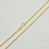 Set Cadena y Dije Lazo + Angel De La Guarda 1.6gr / 60cm / 1.15mm Oro Amarillo 18K (Oferta) $