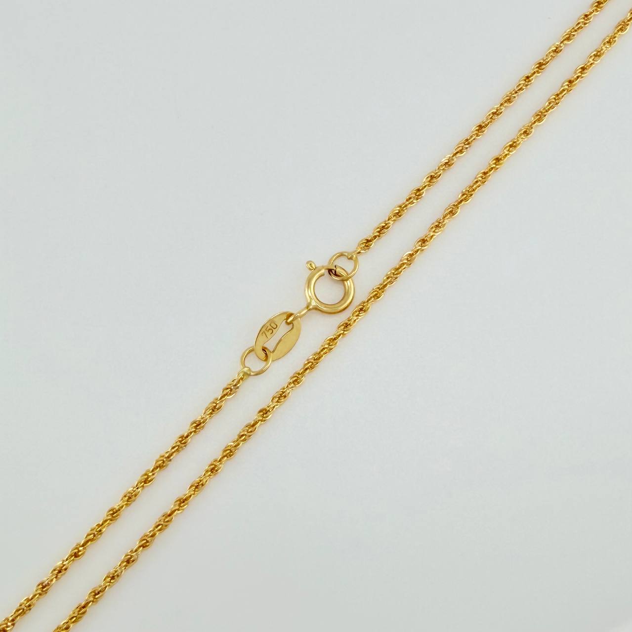 Set Cadena y Dije Lazo + Angel De La Guarda 1.25gr / 50.7cm / 1.12mm Oro Amarillo 18K (Oferta) $