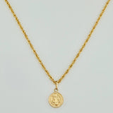 Set Cadena y Dije Lazo + San Benito 1.35gr / 49.9cm / 1.08mm Oro Amarillo 18K (Oferta) $