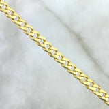Tobillera Cubana Infinito 8.55gr / 25.5cm / 5mm Circones Blancos Oro Amarillo +4 *