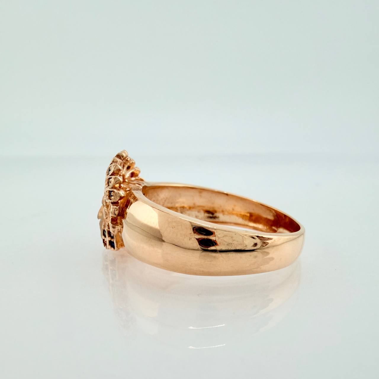 Anillo Indio 5.8gr / T8 3/4 / Oro Rosa 18K $