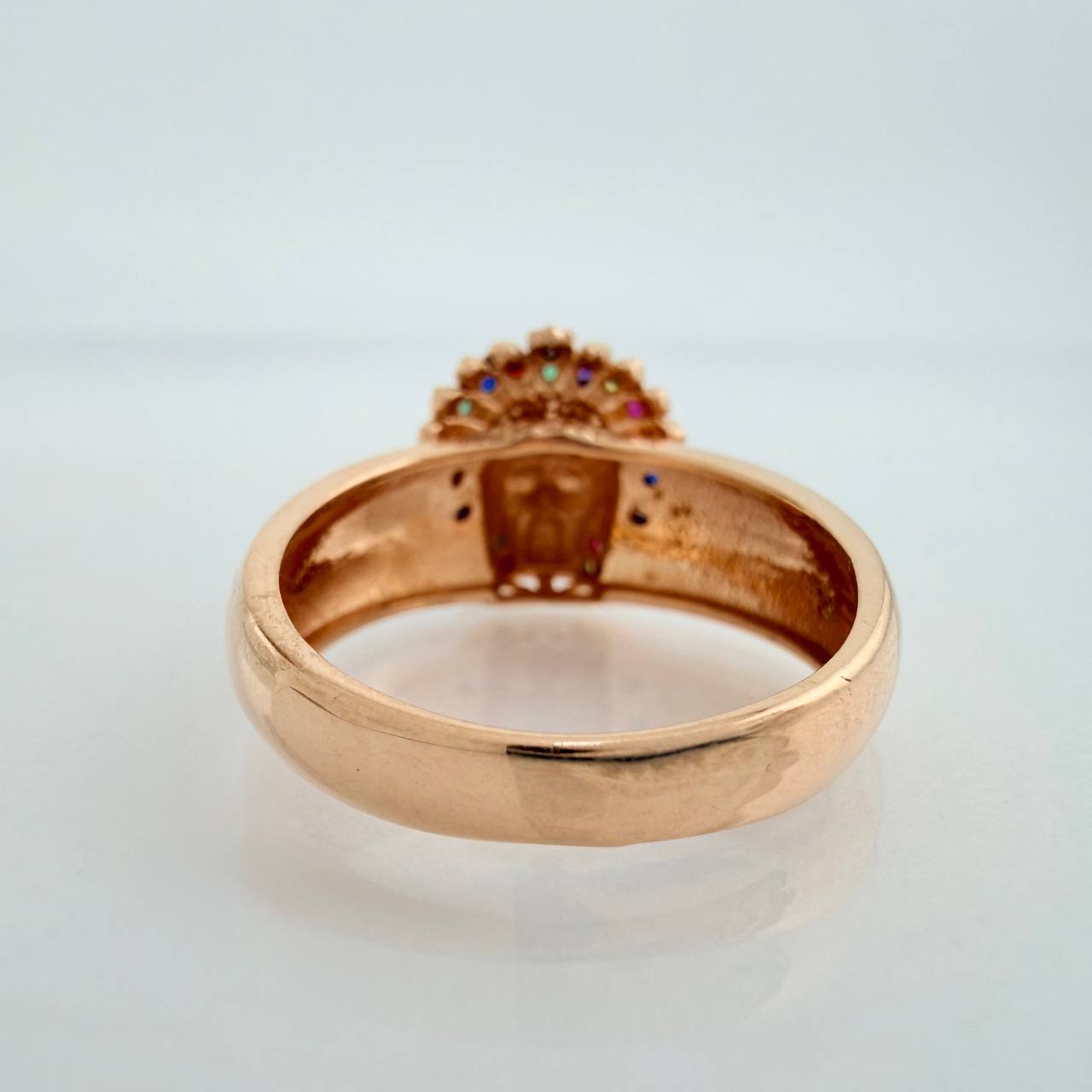 Anillo Indio 5.8gr / T8 3/4 / Oro Rosa 18K $