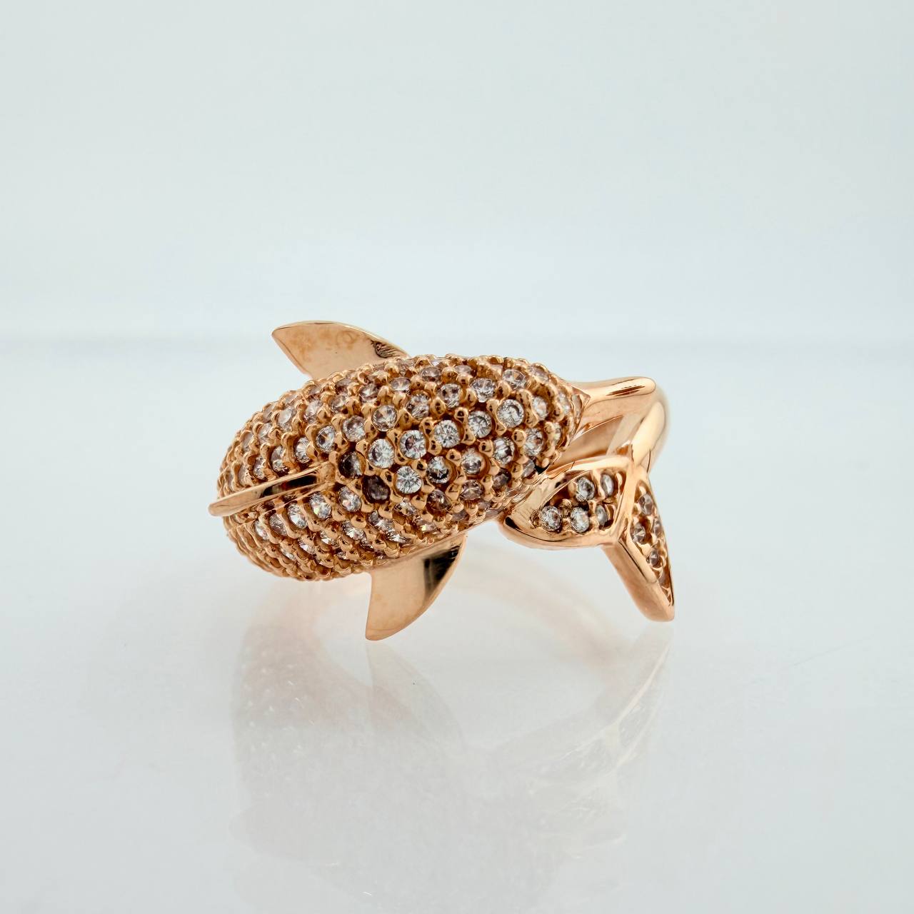 Anillo Delfin 6.25gr / T7 1/4 / Oro Rosa 18K $