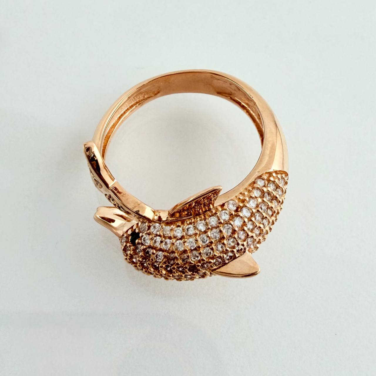 Anillo Delfin 6.25gr / T7 1/4 / Oro Rosa 18K $