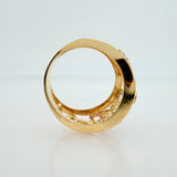 Anillo Lluvia De Corazones 3.8gr / T6 1/4 / Dos Oros Amarillo Blanco 18K
