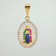 Dije Virgen De Guadalupe 2.8gr / 3.7cm / Dos Oros Amarillo Blanco 18K $