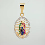 Dije Virgen De Guadalupe 2.8gr / 3.7cm / Dos Oros Amarillo Blanco 18K $