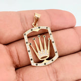 Dije Placa Corona 4.05gr / 3.9cm / Oro Amarillo 18K $