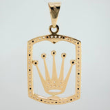 Dije Placa Corona 4.05gr / 3.9cm / Oro Amarillo 18K $