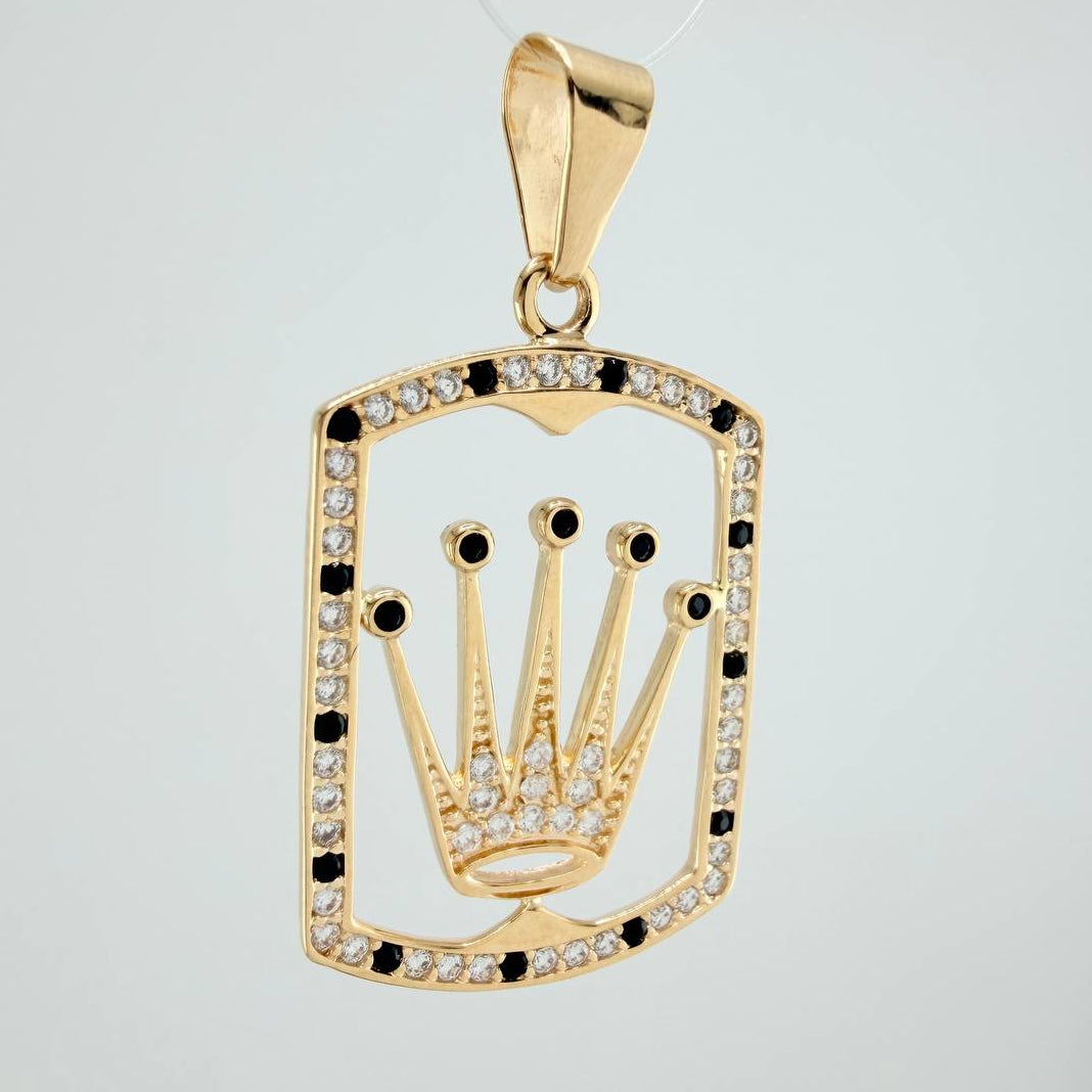 Dije Placa Corona 4.05gr / 3.9cm / Oro Amarillo 18K $