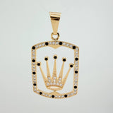 Dije Placa Corona 4.05gr / 3.9cm / Oro Amarillo 18K $