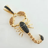 Dije Escorpion 7.2gr / 5cm / Dos Oros Negro Amarillo 18K $