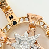 Dije Brujula Estrella Cardinal 17.9gr / 4.2cm / Tres Oros 18K $