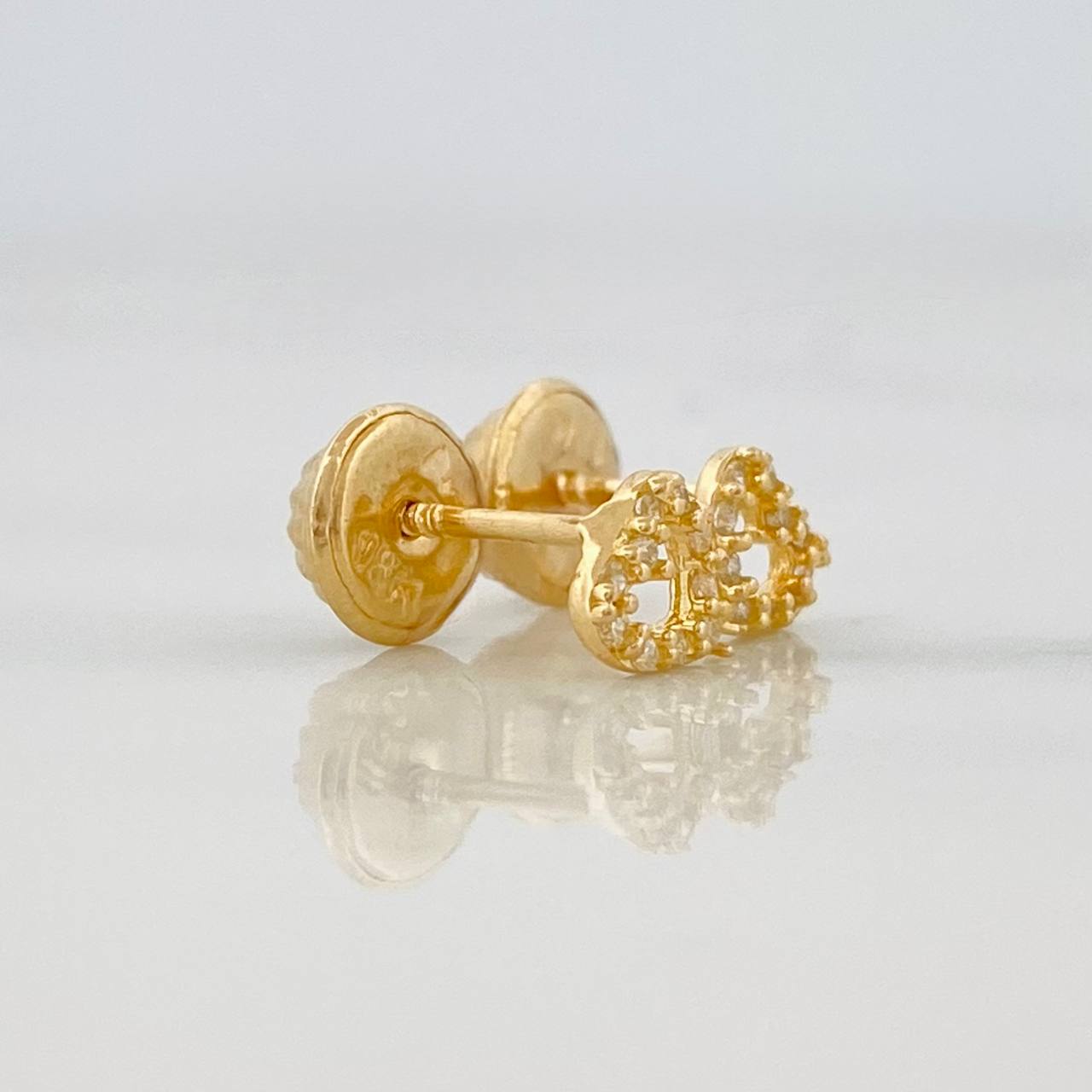 Topos Silueta Corazon 0.55g / 4.6mm Oro Amarillo 18K