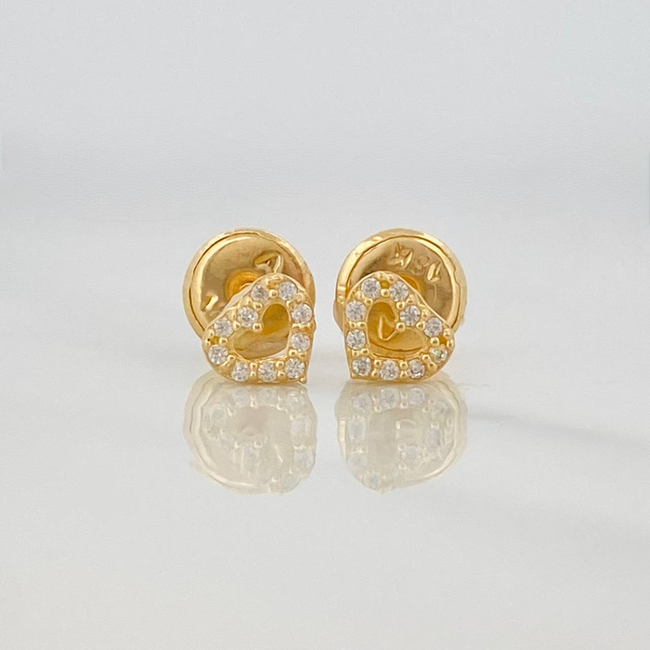 Topos Silueta Corazon 0.55g / 4.6mm Oro Amarillo 18K