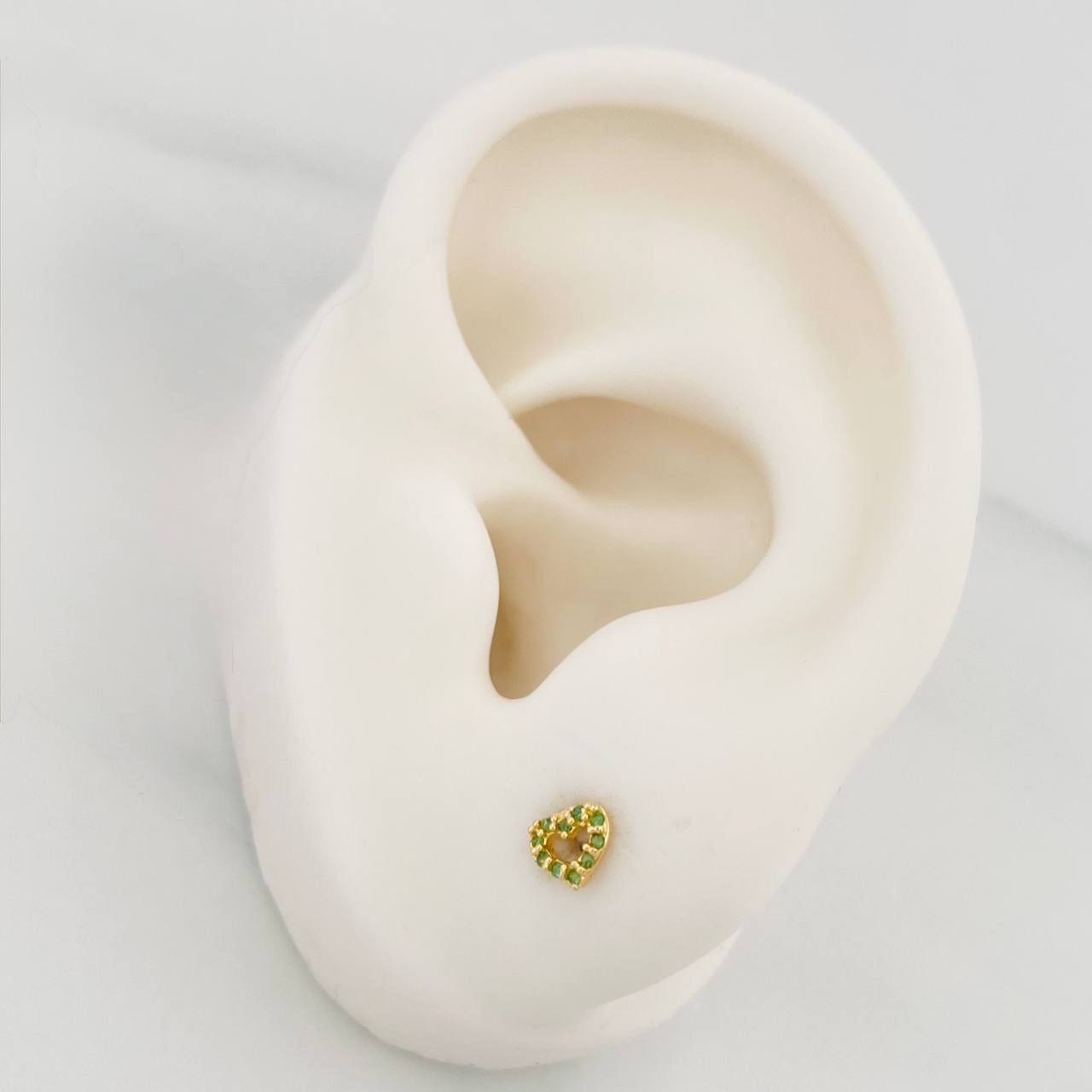 Topos Silueta Corazon 0.55g / 4.6mm Oro Amarillo 18K