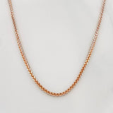 Cadena Franco 2.55g / 60cm / 1.4mm Dos Oros Blanco Rosa 18K