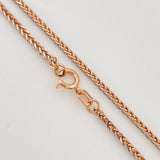 Cadena Franco 2.55g / 60cm / 1.4mm Dos Oros Blanco Rosa 18K