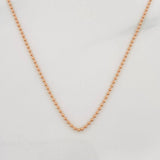 Cadena Mini Militar 2.35g / 60cm / 1mm Oro Rosa 18K