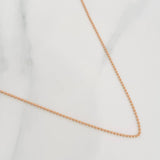 Cadena Mini Militar 2.35g / 60cm / 1mm Oro Rosa 18K