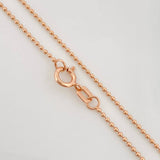 Cadena Mini Militar 2.4g / 60cm / 1mm Oro Rosa 18K