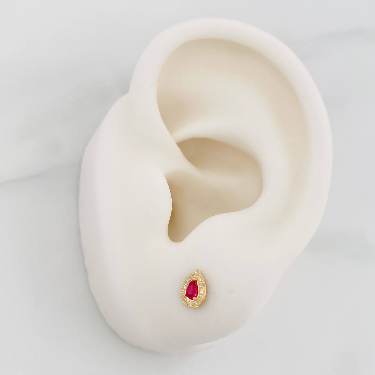 Topos Halo Gota 0.65g / 5.3mm Oro Amarillo 18K