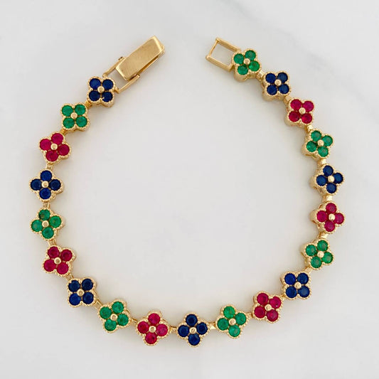 Pulso Flores 9.8g / 16cm / 5.93mm Oro Amarillo 18K