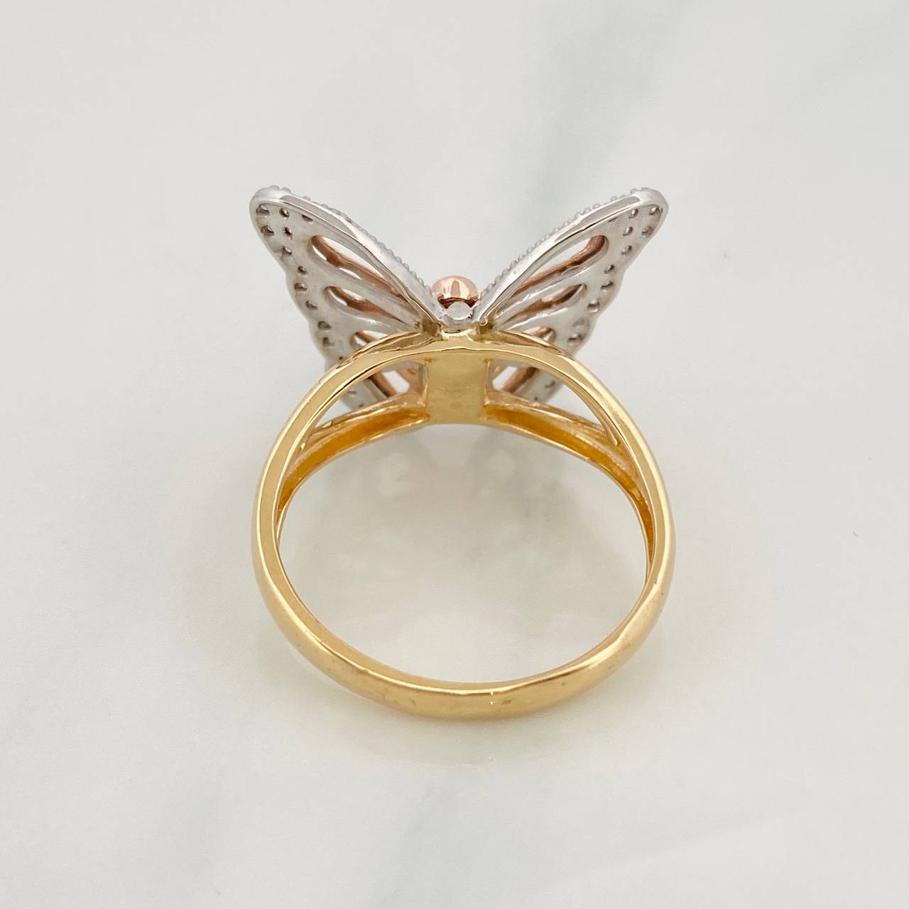 Anillo Mariposa 4.7g / T7 1/4 Tres Oros 18K