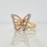 Anillo Mariposa 4.7g / T7 1/4 Tres Oros 18K