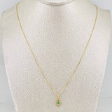 Set Cadena Veneciana + Dije Corazon Esmeralda 0.02pts / 1.3g / 40cm Oro Amarillo 18K