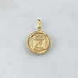 Dije Escudo Atletico Nacional 1.6gr / 2.4cm / Circulo Texturizado Oro Amarillo 18K *